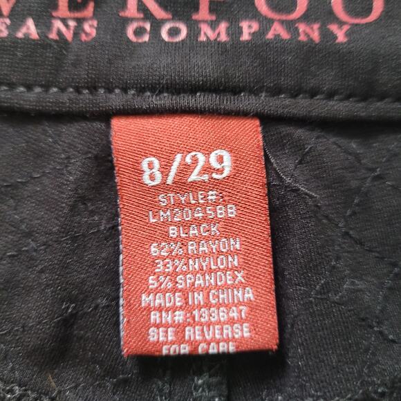 Liverpool Size 8/29 Madonna Legging Faux Leather Side-Stripe Stretchy Mid-Rise - Picture 7 of 9